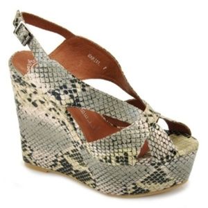 Jeffrey Cambell Snakeskin Wedges